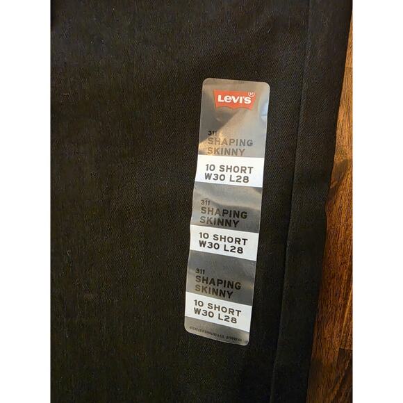 Levi's SOFT BLACK Women's 311 Shaping Skinny Jeans, US 28x28. - Picture 2 of 7